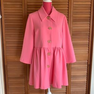 NWT Halogen x Atlantic-Pacific pink coat sz L